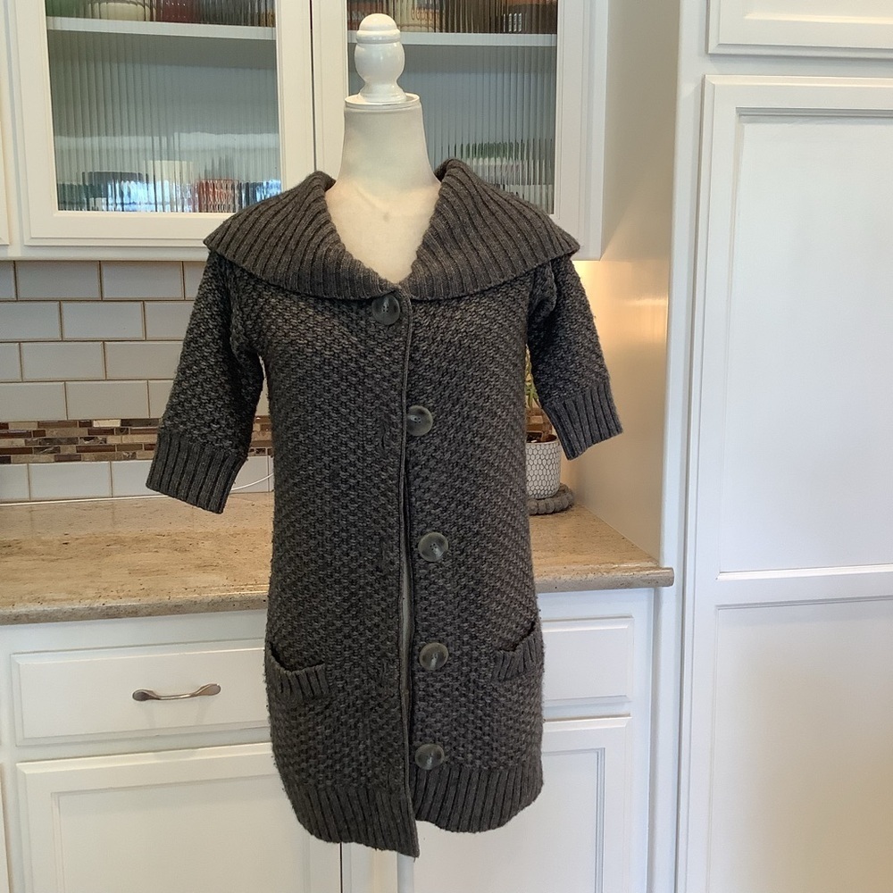 Vince Wool & Cashmere Gray Cardigan Button Up Sweater